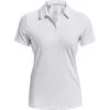 Under Armour Playoff Short Sleeve Polo Shirt Women's -Bob's Sports Chalet 109429 WHTHL GRYMTLC SLVR m