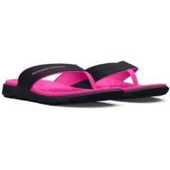 Under Armour Ignite Marbella Flip Flops Women's -Bob's Sports Chalet 109440 BLKREBEL PNKRBL PK m