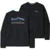 Patagonia Long-Sleeved Home Water Trout Responsibili-Tee Men's -Bob's Sports Chalet 109736 BLACK m