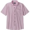 Patagonia Daily Short Sleeve Button Up Shirt Men's -Bob's Sports Chalet 109740 CHAMBRAYDRAGON PRPL m