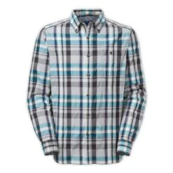 The North Face Long-Sleeve Buttonwood Shirt Men's -Bob's Sports Chalet 11089 HRGRYHTHRENAMEL BLU m