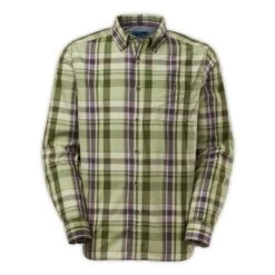 The North Face Long-Sleeve Buttonwood Shirt Men's -Bob's Sports Chalet 11089 SAGE HTHRVAPROUSGRY m