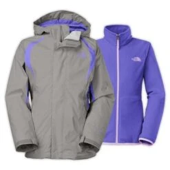 The North Face Girls' Mountain Triclimate Jacket -Bob's Sports Chalet 11222 METALLIC SILVER m