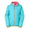 The North Face Linnet Reversible Print Wind Jacket Girl's -Bob's Sports Chalet 11454 FORTUNA BLUE m