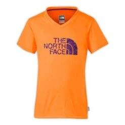 The North Face Argali Short-Sleeve Hike Tee Girls' -Bob's Sports Chalet 11455 VITAMIN C ORANGE m