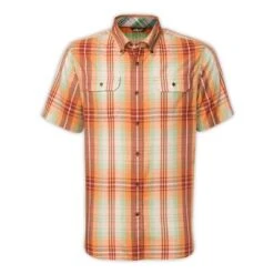 The North Face Short-Sleeve Delridge Shirt Men's -Bob's Sports Chalet 11783 TOPAZ ORANGE m