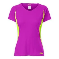 The North Face Reflex V-Neck Short-Sleeve Tee Women's -Bob's Sports Chalet 11857 MAGIC MGNTASFTY GRN m