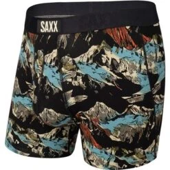 Saxx Ultra Boxer Brief Men's -Bob's Sports Chalet 16573 BLACK MOUNTAINSCAPE m