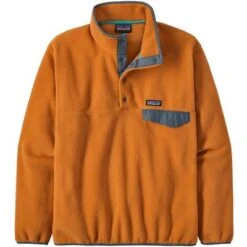 Patagonia Lightweight Synchilla Snap-T Fleece Pullover Men`s -Bob's Sports Chalet 16846 CLOUDBERRY ORANGE m