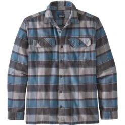 Patagonia Fjord Long Sleeve Flannel Shirt Men's -Bob's Sports Chalet 16895 PLOTSPIGEON BLUE m