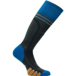 Euro Sock Ski Silver Supreme Over-the-Calf Socks 8 Euro Sock Ski Silver Supreme Over-the-Calf Socks -Bob's Sports Chalet 30625 CHARCOALBLUE m
