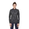 Volkl Silver Zip Shirt Women's -Bob's Sports Chalet 3097 BLACK LACE PRINT m