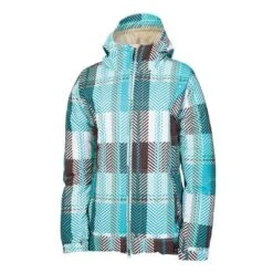 686 Mannual Echo Polyqult Jacket Women's -Bob's Sports Chalet 3251 TURQUOISE PLAID m