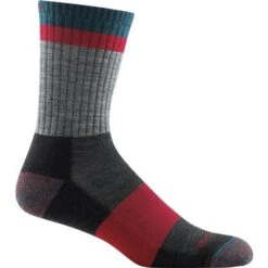 Darn Tough Vermont Heady Stripe Micro Crew Lightweight Cushion Socks Men's -Bob's Sports Chalet 34210 GRAY m