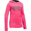 Under Armour Fleece Wordmark Hoodie Girl's -Bob's Sports Chalet 34354 PENTA PINK BLK m