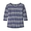 Patagonia Shallow Seas 3/4 Sleeved Top Women's -Bob's Sports Chalet 35832 LGHTNG STRPEDLMT BL m