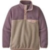 Patagonia Lightweight Synch Snap-T Pullover Fleece Top Girls' -Bob's Sports Chalet 35852 FURRY TAUPE m