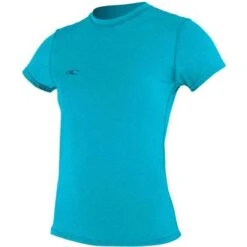 Oneill Hybrid Short Sleeve Sun Shirt Women's -Bob's Sports Chalet 35923 TURQUOISE m