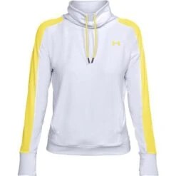 Under Armour Featherweight Fleece Funnel Neck Sweatshirt Women's -Bob's Sports Chalet 36509 WHTTYLTYL m