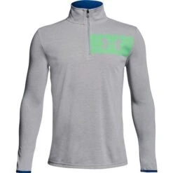 Under Armour Threadborne 1/2 Zip Shirt Boys' -Bob's Sports Chalet 36521 ORLARENA GREEN m