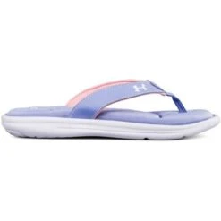 Under Armour UA Marbella VI Thong Flip Flops Girls' -Bob's Sports Chalet 36599 TLC BLUCSMO PNKWHT m