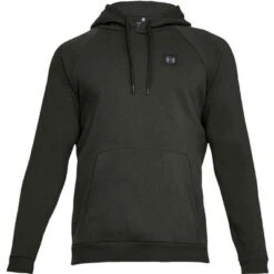Under Armour Rival Fleece Pullover Hoodie Men's -Bob's Sports Chalet 38155 ARTLLERY GREENBLACK m