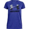 Under Armour Big Logo Short Sleeve T-Shirt Girls' -Bob's Sports Chalet 38162 CN PPLOVRCS GRYBLK m