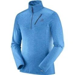 Salomon Discovery Half Zip Fleece Men's -Bob's Sports Chalet 57370 HAWAIIAN SURF HEATHR m
