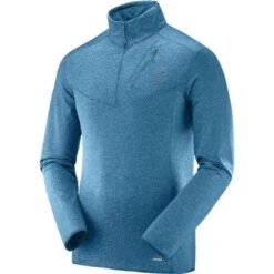 Salomon Discovery Half Zip Fleece Men's -Bob's Sports Chalet 57370 MOROCCAN BLUE HEATHR m