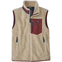 Patagonia Classic Retro-X Fleece Vest Men's -Bob's Sports Chalet 61729 DARK NATURALSQA RED m