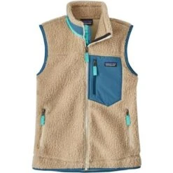 Patagonia Classic Retro-X Fleece Vest Women's -Bob's Sports Chalet 61732 DARK NATURALWVY BLU m
