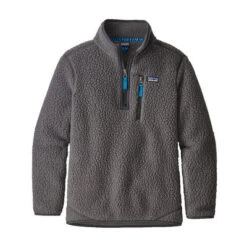 Patagonia Retro Pile 1/4 Zip Fleece Boys' (Prior Season) -Bob's Sports Chalet 61782 FORGE GREY m