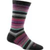 Darn Tough Vermont Sassy Stripe Light Socks Women's -Bob's Sports Chalet 7462 BLACK m