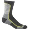 Darn Tough Vermont Light Hiker Micro Crew Light Cushion Socks Men's 1 Darn Tough Vermont Light Hiker Micro Crew Light Cushion Socks Men's -Bob's Sports Chalet 7473 CHARCOALLIME m