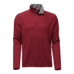 The North Face Mt. Tam 1/4-Zip Sweater Men's -Bob's Sports Chalet 7936 BIKING RED DRK HTHR m