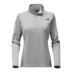 The North Face Tech Glacier 1/4 Zip Fleece Women's -Bob's Sports Chalet 8219 METALLIC SILVER m