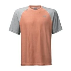 The North Face Short-Sleeve Tech Trek Crew Men's -Bob's Sports Chalet 8265 EXUBERANCE ORANGE m