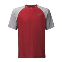 The North Face Short-Sleeve Tech Trek Crew Men's -Bob's Sports Chalet 8265 RAGE RED m