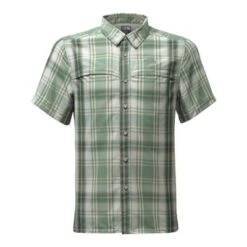 The North Face Short-Sleeve Vent Me Shirt Men's -Bob's Sports Chalet 8270 CHINOIS GREEN PLAID m