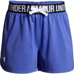 Under Armour Play Up Shorts Girls' 11 Under Armour Play Up Shorts Girls' -Bob's Sports Chalet 8427 PLEBLACKWHT m