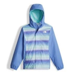 The North Face Resolve Reflective Jacket Girls' -Bob's Sports Chalet 8448 PRVNCBLU OMBRSTRP PR m