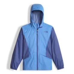 The North Face Zipline Rain Jacket Girls' -Bob's Sports Chalet 8459 PROVENCE BLUE m