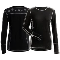 NILS Presley Long Sleeve Crew Women's 7 NILS Presley Long Sleeve Crew Women's -Bob's Sports Chalet 84687 BLACKCHARCOAL m