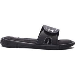 Under Armour UA Ignite VIII Slides Girls' 7 Under Armour UA Ignite VIII Slides Girls' -Bob's Sports Chalet 8753 BLACKWHITE m