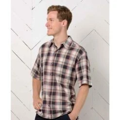Purnell Lightweight Madras Plaid Short Sleeve Shirt Men's