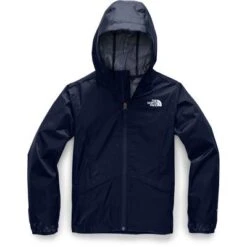 The North Face Zipline Rain Jacket Girls' -Bob's Sports Chalet 89603 MONTAGUE BLUE m