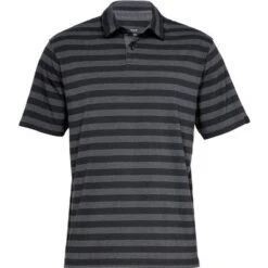 Under Armour Charged Cotton Scramble Stripe Polo Shirt Men's -Bob's Sports Chalet 90062 BLACKBLACK m