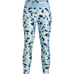 Under Armour Armour HeatGear Printed Ankle Crop Girls' -Bob's Sports Chalet 90080 CODED BLUEBOHO BLUE m