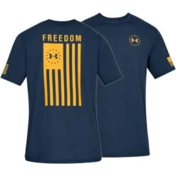 Under Armour Freedom Flag Crew T-Shirt Men's 7 Under Armour Freedom Flag Crew T-Shirt Men's -Bob's Sports Chalet 90103 ACADEMYSTLTOWN GOLD m
