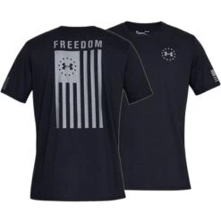 Under Armour Freedom Flag Crew T-Shirt Men's 8 Under Armour Freedom Flag Crew T-Shirt Men's -Bob's Sports Chalet 90103 BLACKSTEEL m